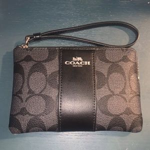Black Coach Small Wristlet, never used